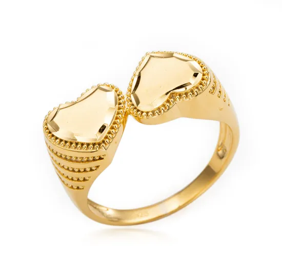 OEM 925 Plata 14K 10K Oro sólido Trío de moda Conjunto de trío de colores Anillo de compromiso Joyería de oro