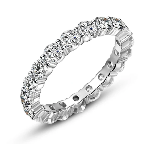 Joyería de plata de ley 925, anillo de boda para hombre, anillo infinito CZ de lujo